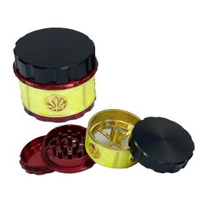 HX117MY-CL Pack of 6 50mm 4 Part Metal Tobacco Grinder