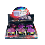 HX128XC Pack of 6 60mm 4 Part Metal Tobacco Octogan Shape Grinder - Image 2