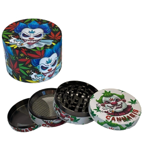 HXZP63-1HJ Pack of 6 62mm 4 Part Metal Tobacco Grinder