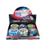 HXZP63-1HJ Pack of 6 62mm 4 Part Metal Tobacco Grinder - Image 2