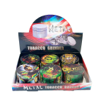 HXZP63-5BOB Pack of 6 65MM 4 Part Metal Tobacco Grinder Lion Print - Image 2