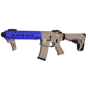 HB203 HFC Tactical AEG Airsoft Rifle With Grip Two Tone Tan Blue
