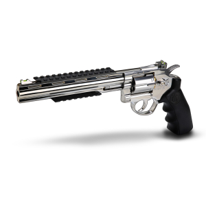 KL HERC 8 AIRGUN REVOLVER CO2 DUAL AMMO SILVER TITAN WITH HARD CASE