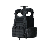 V052 Tactical MOLLE Plate Carrier Vest – Airsoft Combat Vest - Black - Image 2