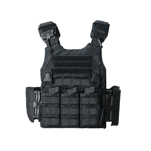 V052 Tactical MOLLE Plate Carrier Vest – Airsoft Combat Vest - Black
