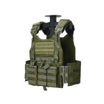 V052 Tactical MOLLE Plate Carrier Vest – Airsoft Combat Vest - Green - Image 2