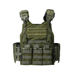 V052 Tactical MOLLE Plate Carrier Vest – Airsoft Combat Vest - Green - Image 1