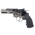 Magnum 4 Inch Co2 4.5 mm Air Revolver Black Chrome With Pistol Bag - Image 1