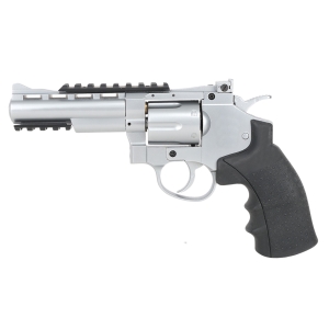 Magnum 4 Inch Co2 4.5MM Air Revolver Silver With Pistol Bag