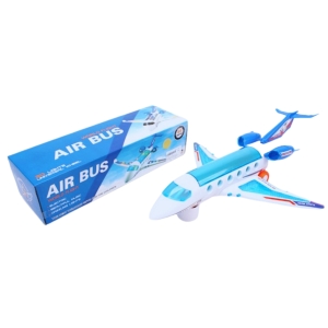 667-5 Battery Operated Toy Plane – Lights, Music & Bump-and-Go Action