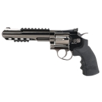 6 Inch 4.5 mm Co2 Air Revolver Black Chrome With Hard Case - Image 1