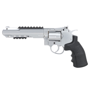 6 Inch Co2 4.5 mm Air Revolver silver With Hard Case