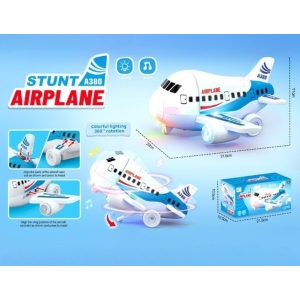8850 Battery Operated Stunt A380 Airplane Toy with Lights, Sound & 360° Rotation