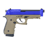 HG173 HFC Airsoft Gas Pistol With Hard Case - Tan/Blue - Image 1