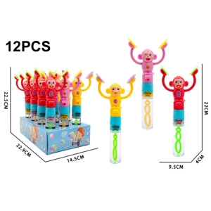 CW33001-12 Monkey Bubble Sword Toy with Clamping Arms – 12PCS Display Box – Assorted Colours