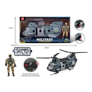 F27-2 Military Army Situational Games Helicopter Playset