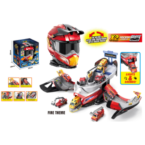 SK-637XB Fire Theme Helmet Playset with Vehicles