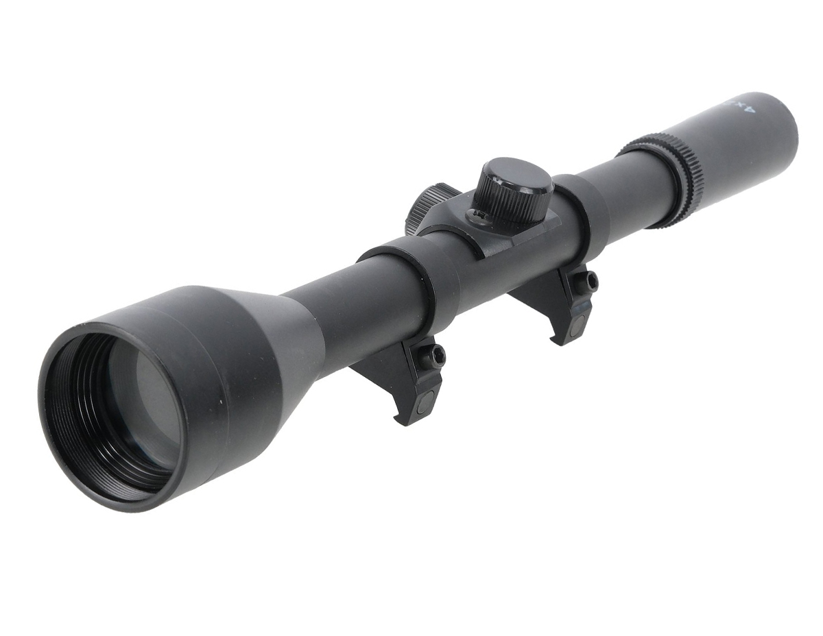 Fixed Power Rimfire Scope 4x TX Fixed Power Air Rifle Scope 4×28 Compact Includes Picatinny Mounts ...