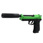 SRC CO702XSP CO2 Blow Back Airsoft Pistol With Silencer Green - Image 3