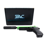 SRC CO702XSP CO2 Blow Back Airsoft Pistol With Silencer Green - Image 4