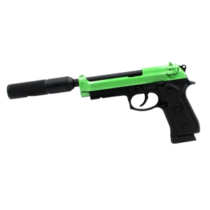 SRC CO702XSP CO2 Blow Back Airsoft Pistol With Silencer Green