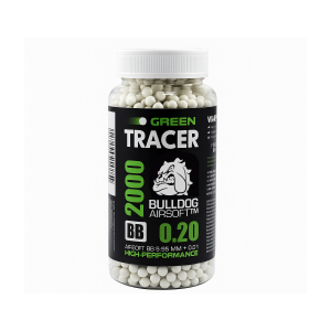 Bulldog Airsoft 0.20g Green Tracer BBs – 2000 Rounds