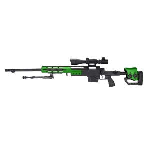 Well MB4411A Airsoft Spring Sniper Rifle Green Two Tone
