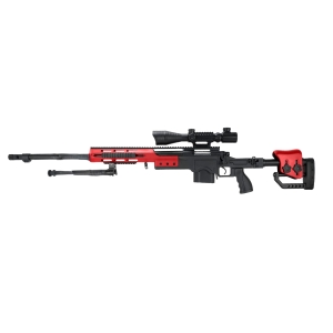 Well MB4411A Airsoft Spring Sniper Rifle Red Two Tone