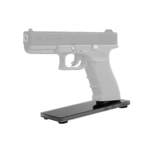 Universal Pistol Display Stand - Reflective Glass Base