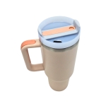 1.5L Insulated Travel Mug with Handle and Straw Lid - Image 2