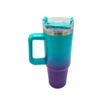 750ML Insulated Travel Mug with Handle and Straw Lid - Image 1