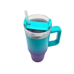 750ML Insulated Travel Mug with Handle and Straw Lid - Image 3