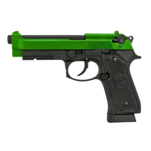 CO702 SR92 A1 CO2 BLOW BACK AIRSOFT FULL METAL PISTOL GREEN TWO TONE