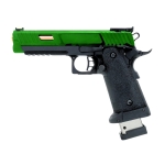CO766 BABA YAGA BETA HI-CAPA CO2 BLOWBACK AIRSOFT PISTOL GREEN TWO TONE  - Image 1