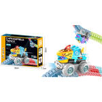 B621 215PCS Changeable Track Racing Car Set with LED Light-Up Vehicle - Image 1