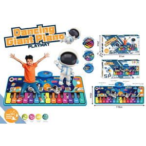 XY-318 Battery Operated Dancing Giant Piano Playmat – Interactive Musical Space Floor Mat