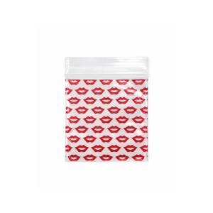 50 x 50 mm Zipper Small Lips Print Bag