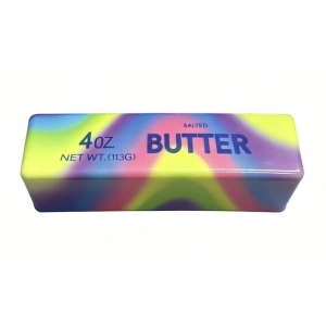 butter squishy in rainbow design