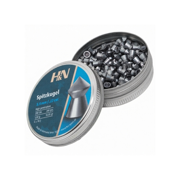 H&N .22 pointed airgun pellets Spitzkugel
