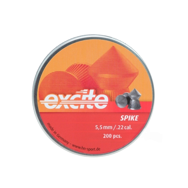 H&N Excite Spike .22 cal pointed pellets HN Excite Spike .22 caliber 200 count pointed pellets 15.74 grain