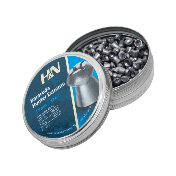 H&N .22 air rifle pellets Baracuda Hunter Extreme hunting grade