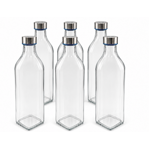 1 litre glass bottles pack of 6