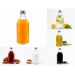 1-litre-glass-bottles with juices on