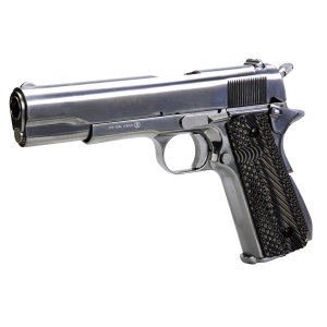 KL 1911 Silver Chrome 4.5mm CO2 Blow back Metal G10 Air Pistol With Hard Case