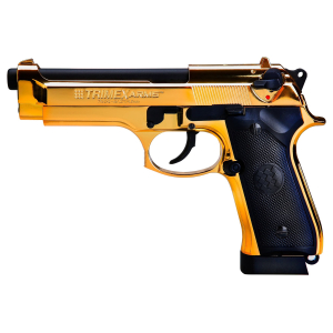 Trimex Arms TX92A1 4.5mm CO2 Full Metal Blowback Air Pistol – Gold with Hard Pistol Case - PRE ORDER ONLY
