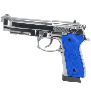 CO2 airsoft pistol two tone blue