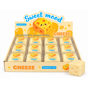 small cheese cube squishy coconut oil filled